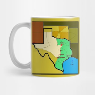 Go West, Western, Texas, Oklahoma Map Mug